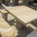 img-Sandstone Table And Bench Square