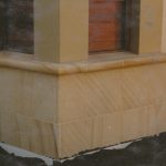 img-Sandstone Cladding To Base Plinth With 75mm Bullnose