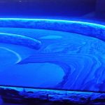 img-Sandstone Fireplace Seat Neon Lit