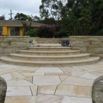 img-Sawn Sandstone Crazy Pave With Sandstone Stairs