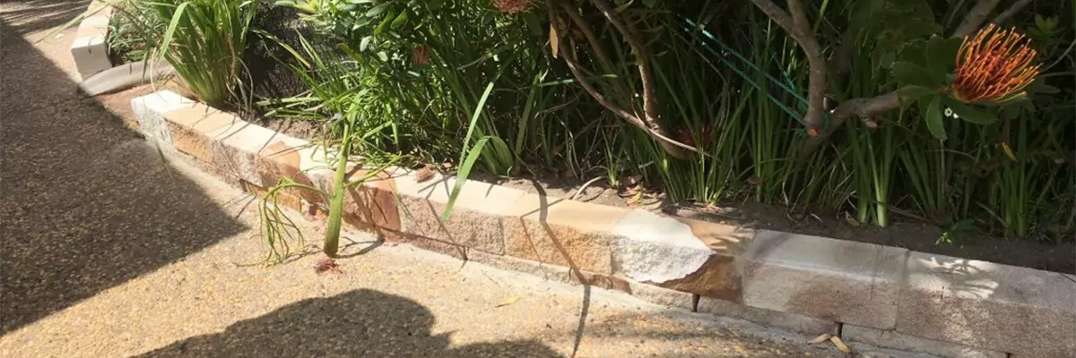 Sandstone garden edging australia